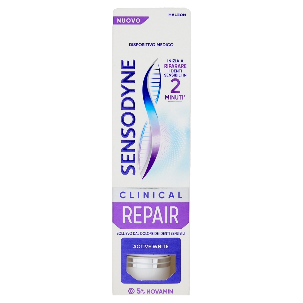 Sensodyne Clinical Repair Active White,inizia a riparare i Denti Sensibili in 2 min*,Sbiancante,75ml